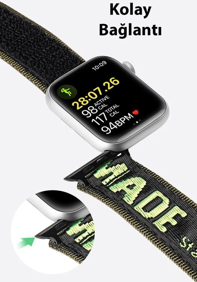 Polhammobile Polham Climberloop Apple Watch 42-44-45MM Ultra Comfortable and Lightweight Band Strap with Velcro Connection