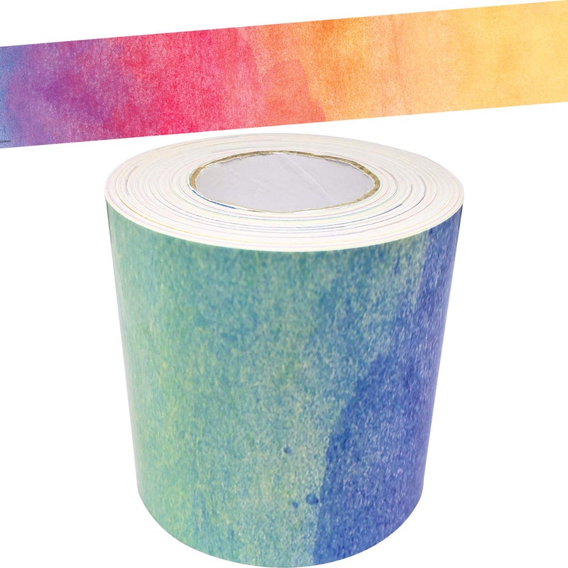 Teacher Created Resources Straight Rolled Border Trim Watercolor