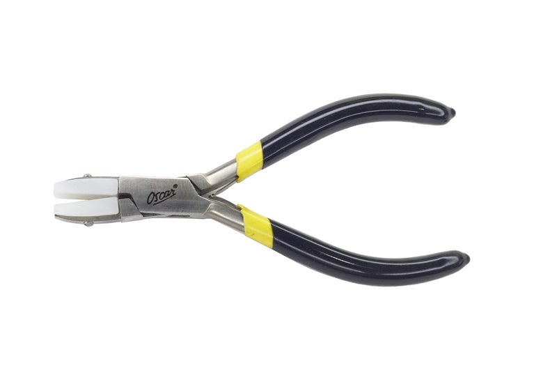 OSCAR 5.5 Inch Double Nylon Jaw Flat Nose Pliers Mini Precision Pliers Wire Forming Bending Tools for DIY Jewelry Making Hobby Projects Black - Image 3