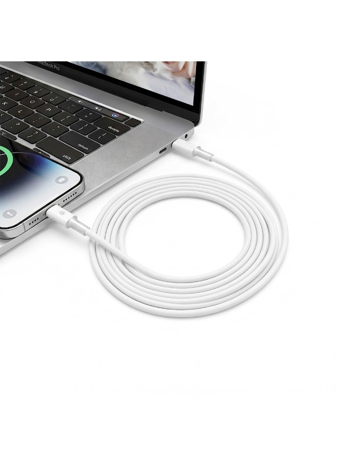 FIFTH ELEMENT LUMEN 2m Liquid Silicone USB-C to Lightning Cable, 27W PD Fast Charging & Soft Anti-Tangle Jacket – White - Image 3