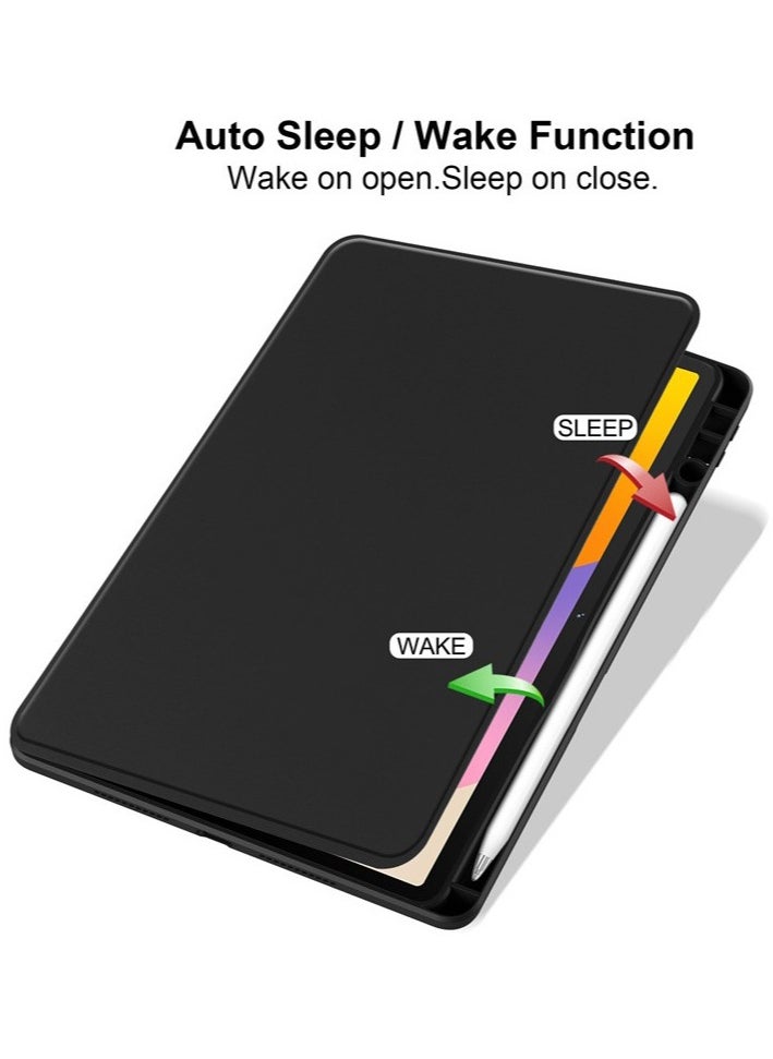 [1+2 Sets] For Huawei MatePad SE 11 inch Tablet Case & Screen Protector 360 Degree Swivel Stand Folio Flip Smart Tablet Cover 9H Tempered Glass Film HD Clear Scratch Resistant Bubble-Free Easy Installation