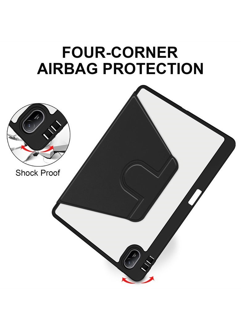 [1+2 Sets] For Huawei MatePad SE 11 inch Tablet Case & Screen Protector 360 Degree Swivel Stand Folio Flip Smart Tablet Cover 9H Tempered Glass Film HD Clear Scratch Resistant Bubble-Free Easy Installation