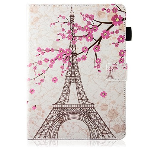 Dteck Case for iPad 9.7" 2017 2018, iPad Air Case, iPad Air 2 Case, Dteck PU Leather Folio Smart Stand Wallet Case with Auto Sleep Wake for iPad 2018 2017 9.7 Inch,iPad Air 1, iPad Air 2, Eiffel Tower - Image 3