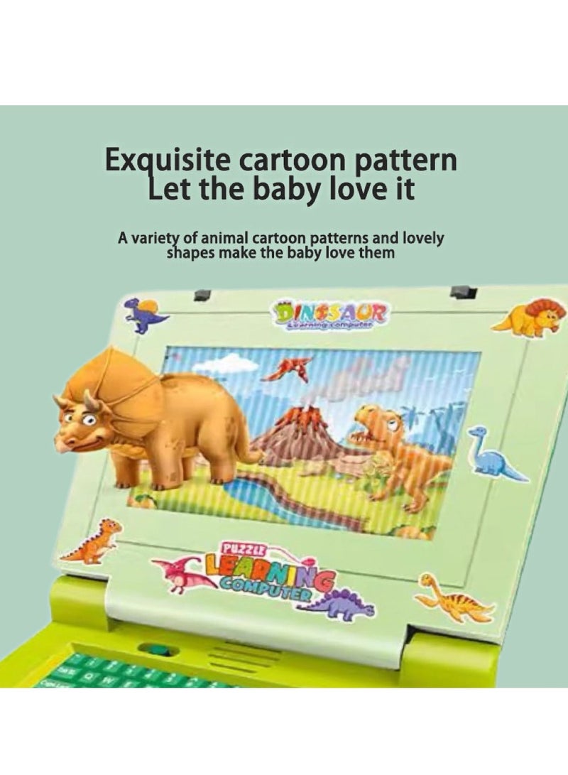 Kids' Electronic Learning Laptop [Dynamic Light Effects + Music Enlightenment]｜Educational Pretend Play Toy (Green Edition) - Image 5