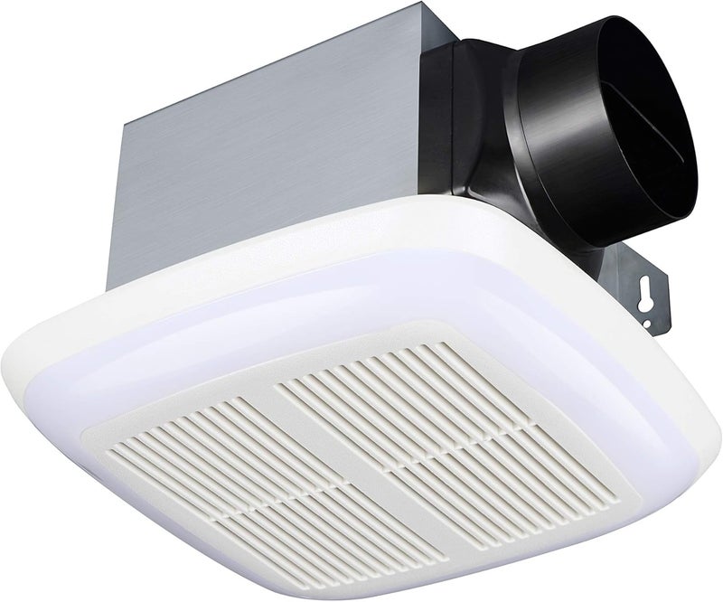Tech Drive Very-Quiet 80 CFM, 1.5 Sone No Attic access Needed Installation Bathroom Ventilation and Exhaust Fan With LED light 4000K 800LM (80CFM),Ceiling Mounted Fan,Easy to Install - Image 1