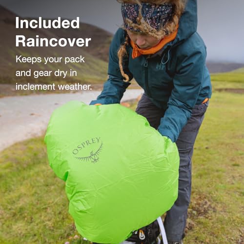 OSPREY حقيبة ظهر للمشي للنساء Osprey Sirrus سعة 34 لتر، أخضر عصاري - Image 5