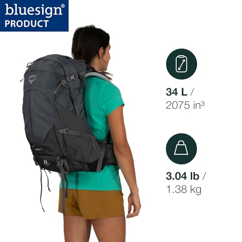 OSPREY حقيبة ظهر للمشي للنساء Osprey Sirrus سعة 34 لتر، أخضر عصاري - Image 2