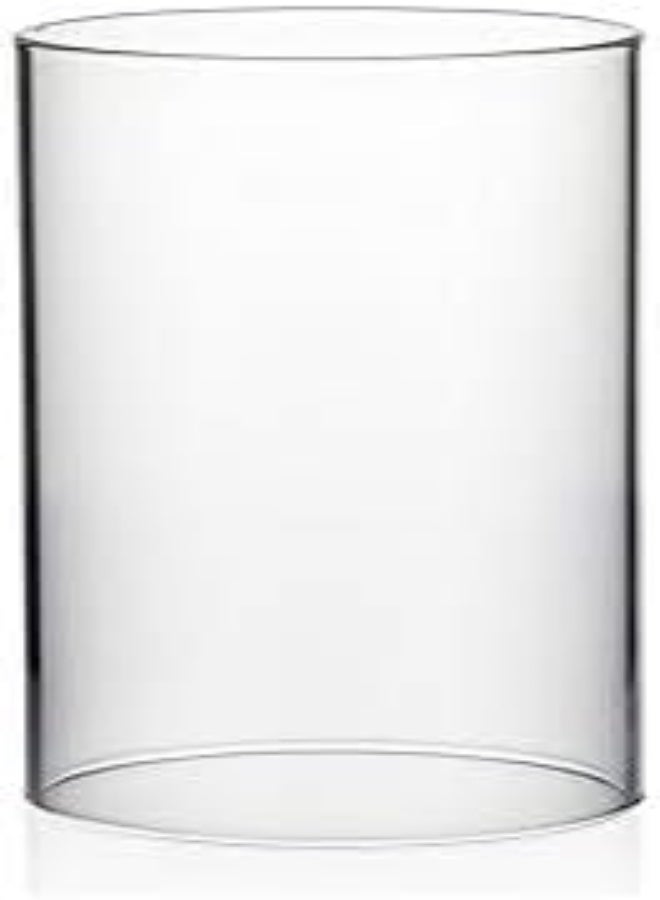 AKDC Wgvi Hurricane Candle Holder Sleeve, Wide 4", Height 6", Clear Glass Cylinder Open Both Ends, Chimney Tube, Open Ended Candle Shade, 1 Piece - Image 1