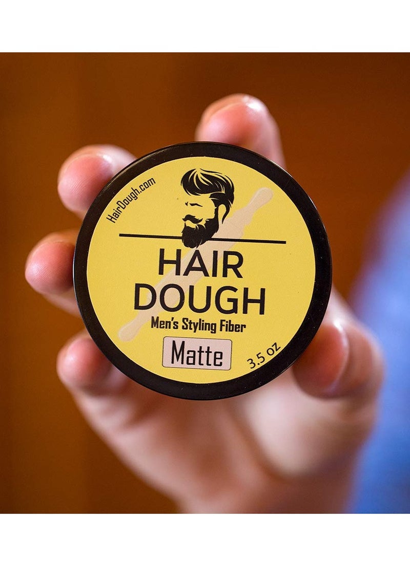 Hair Dough - Styling Clay For Men, Matte Finish Molding Hair Wax Paste Quiff, Strong Hold Without The Shine - Image 1
