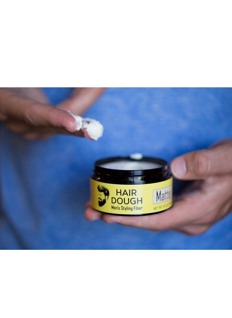 Hair Dough - Styling Clay For Men, Matte Finish Molding Hair Wax Paste Quiff, Strong Hold Without The Shine - Image 1