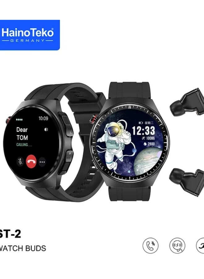 Haino Teko Haino Teko ST2 Smartwatch With Watch Buds Black - Image 1