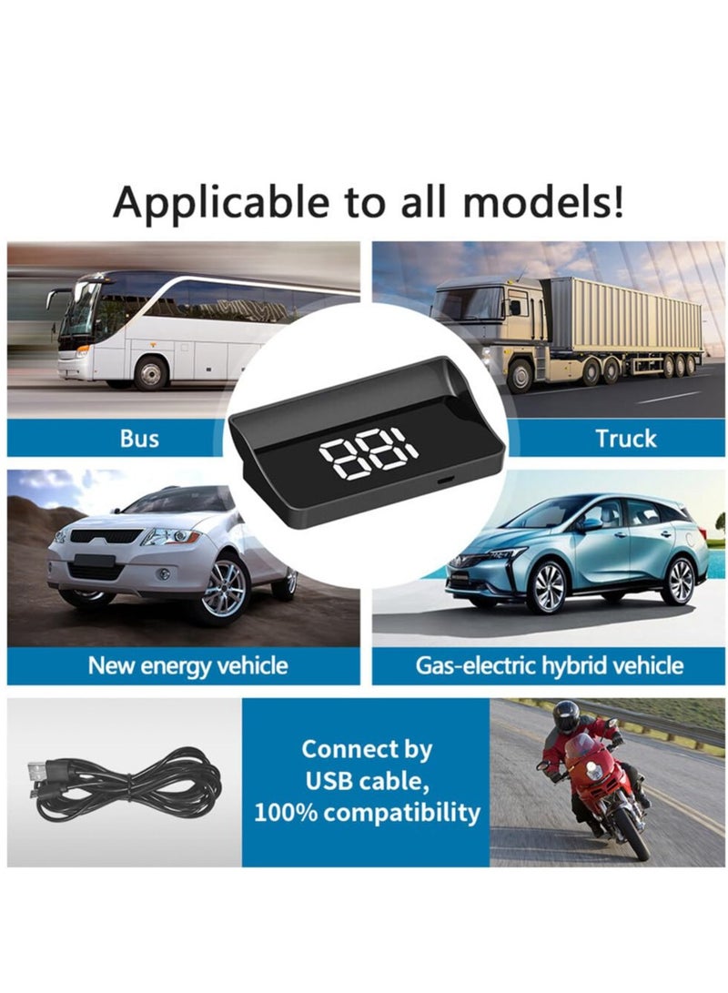 HUD Head Up Display for Car,Universal Digital Speedometer Smart Gauge Speedometer GPS Digital Speed Meter Tachometer for Car,MPH,White - Image 4