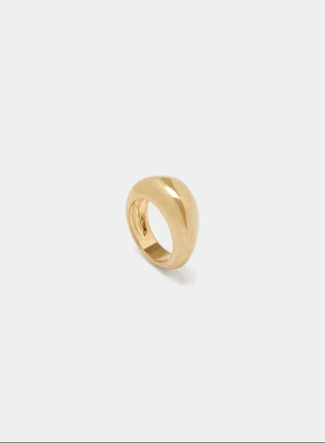 PARFOIS Plain rounded ring Golden