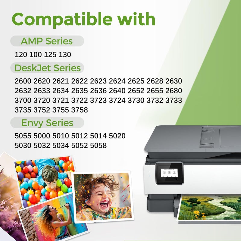 Ubinki 65XL Black Ink Cartridge Replacement for HP Ink 65 HP65 XL HP65XL for 5000 5055 3755 3700 3772 3722 2600 2622 3752 2652 2655 2640 5052 5010 Printer (2 Pack) - Image 2