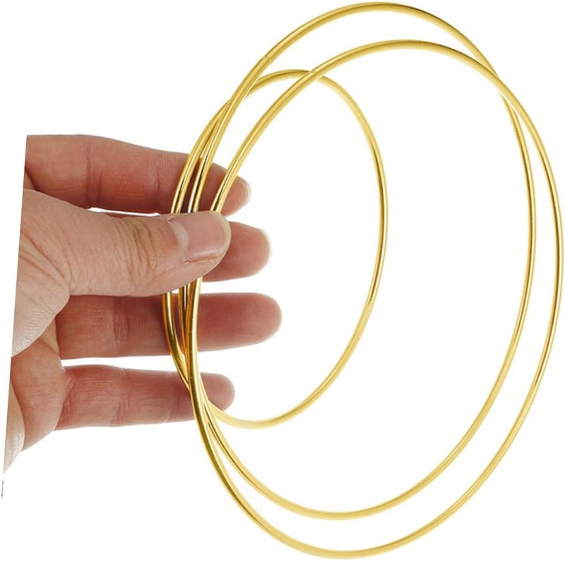 5 قطع من إطارات صنع خواتم الحلم (Dream Catcher Making Frames)، خواتم مصنوعة يدويًا بتقنية الكروشيه (Macrame Rings)، لتزيين المنزل - Image 2