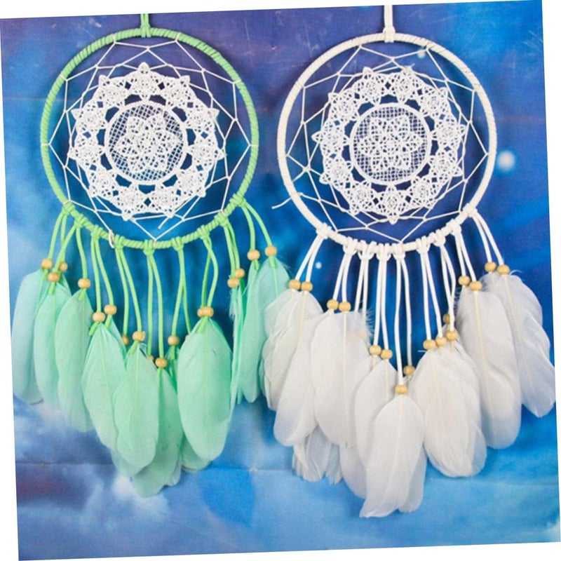 5 قطع من إطارات صنع خواتم الحلم (Dream Catcher Making Frames)، خواتم مصنوعة يدويًا بتقنية الكروشيه (Macrame Rings)، لتزيين المنزل - Image 3