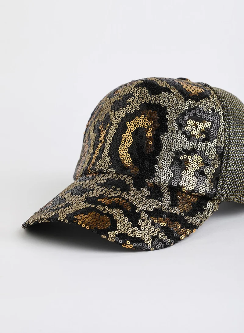 صوص هاوت Sequined Animal Baseball Cap