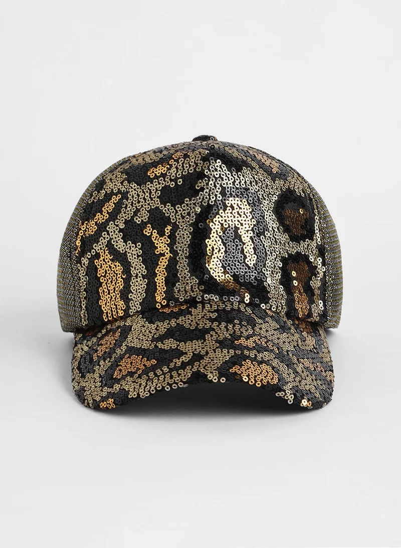 صوص هاوت Sequined Animal Baseball Cap
