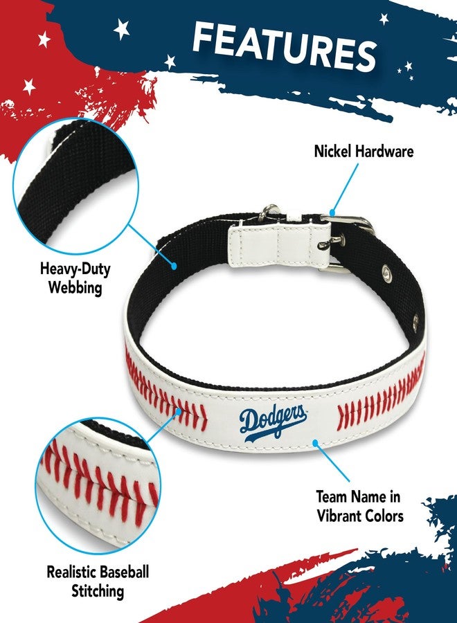 Pets First MLB Dog Collar Los Angeles Dodgers New Signature PRO PVC-Leather Premium Pet Collars Extra Tough & Durable! Super Stylish! Size: Medium Adjustable 16-20" Length x 1" Width - Image 2