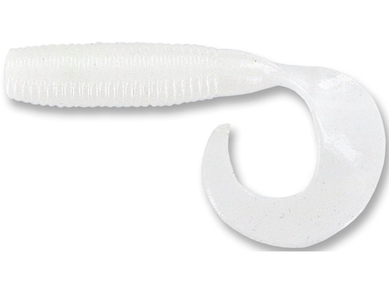 Yamamoto Gary 4" Fishing Single Tail Grub - Swimming Soft Plastic Bass Lure Baits - 20 Pack, Cream White