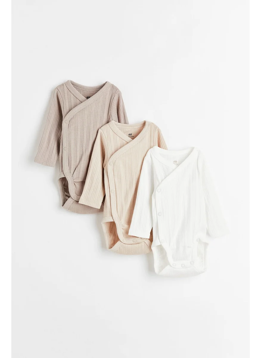H&M 3-Pack Wrapover Bodysuits