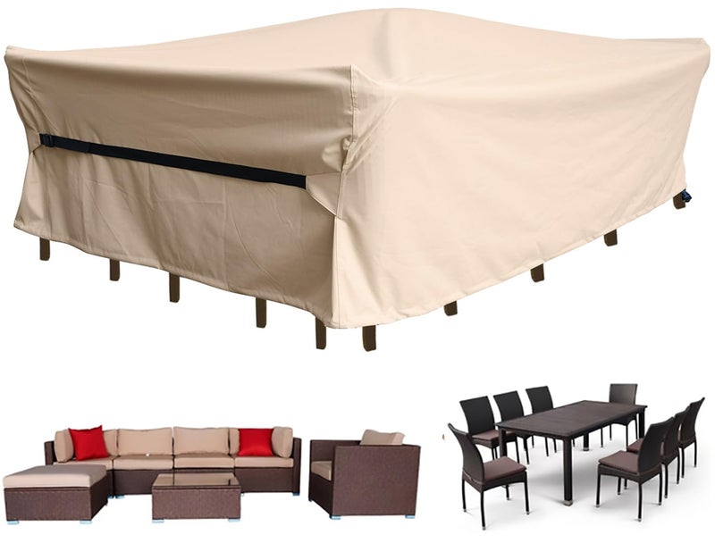 CKCLUU Patio Furniture Set Cover Outdoor Sectional Sofa Set Covers Outdoor Table and Chair Set Covers Water Resistant 78 Inch L x 62 Inch W x 30 Inch H - Image 1