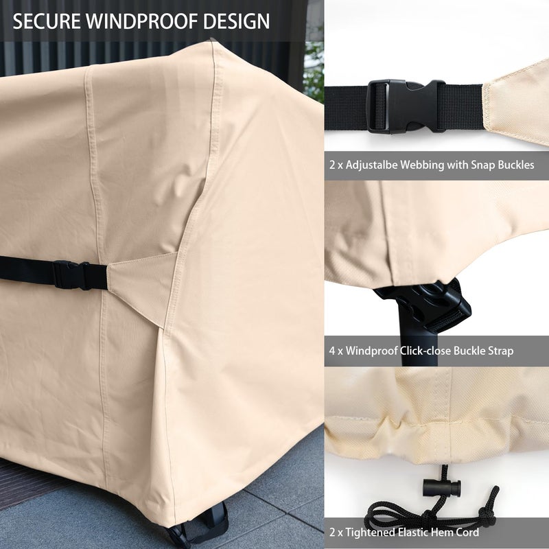 CKCLUU Patio Furniture Set Cover Outdoor Sectional Sofa Set Covers Outdoor Table and Chair Set Covers Water Resistant 78 Inch L x 62 Inch W x 30 Inch H - Image 4