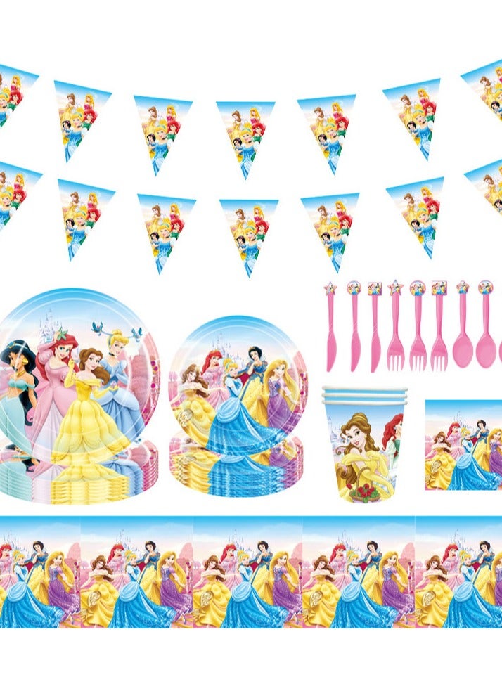 40-piece Disney Princess Themed Birthday Party Disposable Supplies Set  - Image 4