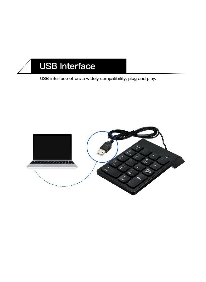 NIBEMINENT USB Wired Keyboard Black - Image 3