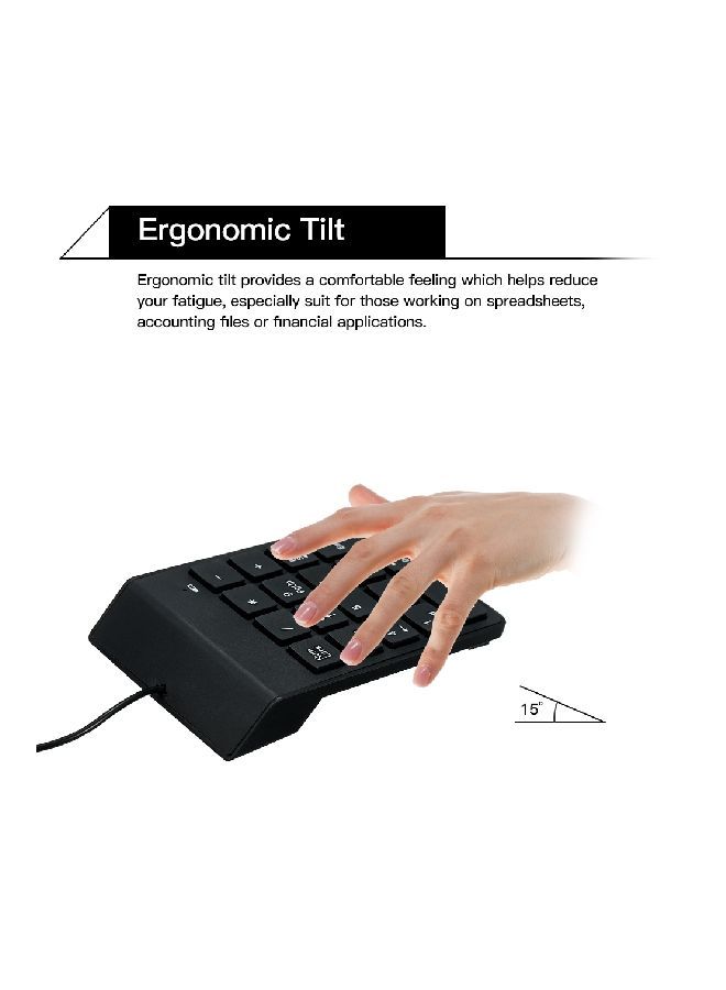 NIBEMINENT USB Wired Keyboard Black - Image 5