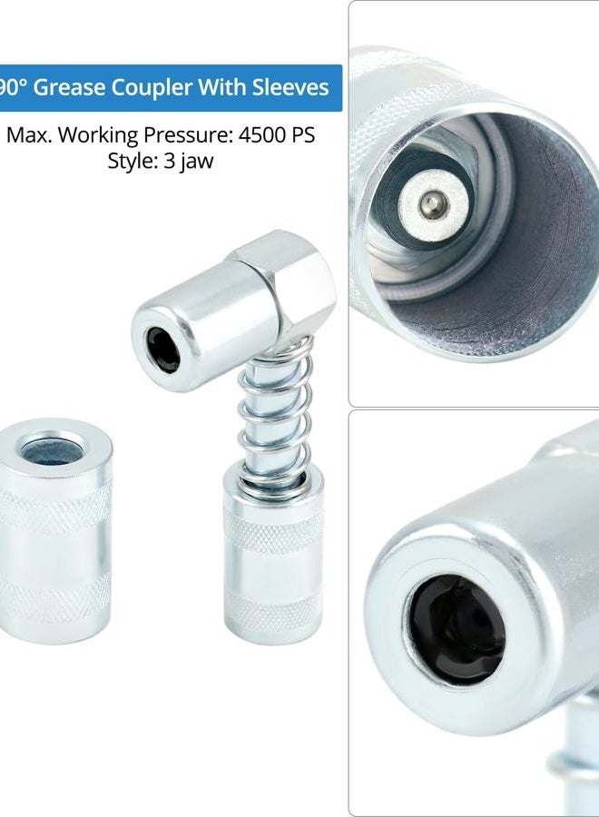 QWORK 9 - Piece Grease Gun Tip Set, Universal Grease Coupler Kit, for All Types of Grease Lubrication Applications, Quick Connect Grease Gun Fittings - Image 3