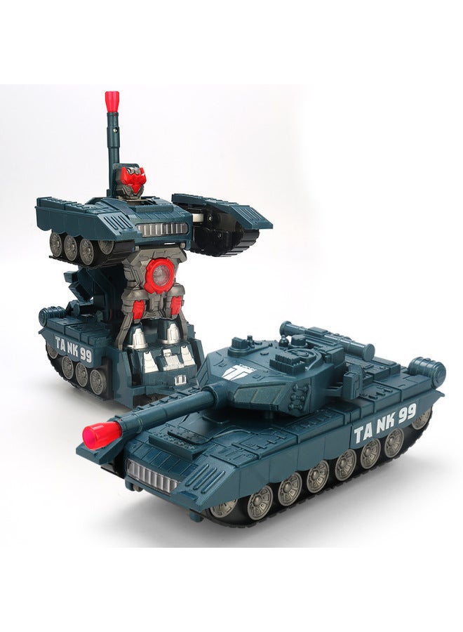 إسكدنيا دبابة للأطفال تشوه روبوت عالمي للإضاءة سيارة مدرعة للأولاد ألعاب كهربائية هدية كشك بالجملة اللون: عربة دبابة Fw (أزرق) - Image 1