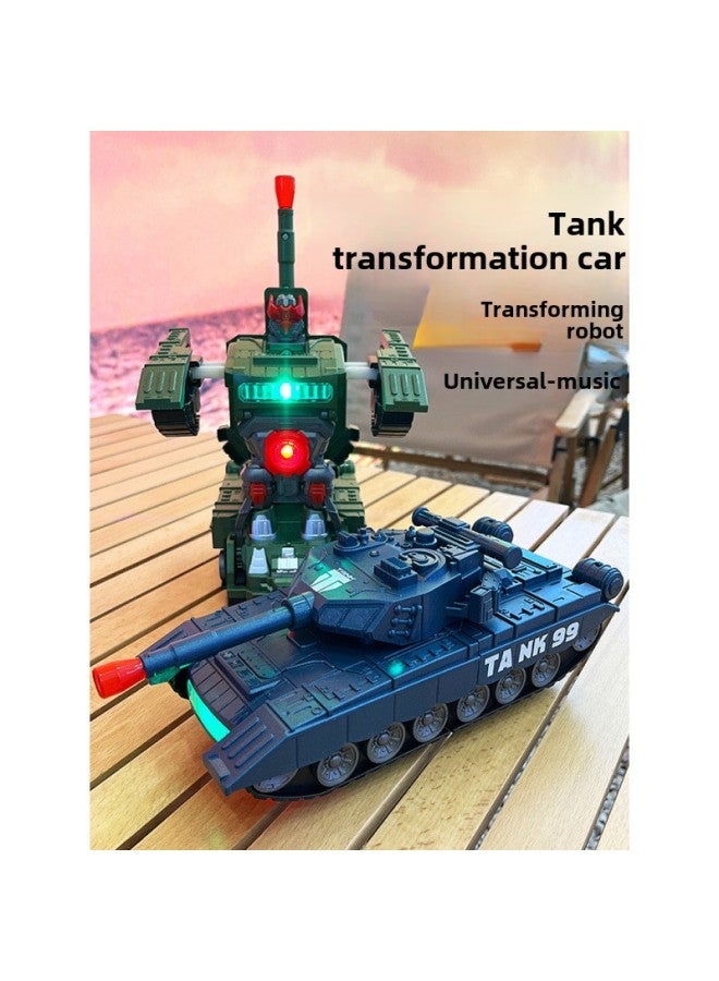 إسكدنيا دبابة للأطفال تشوه روبوت عالمي للإضاءة سيارة مدرعة للأولاد ألعاب كهربائية هدية كشك بالجملة اللون: عربة دبابة Fw (أزرق) - Image 2