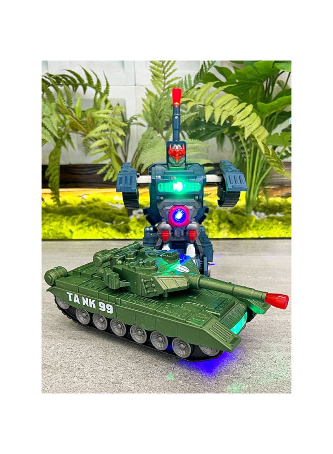 إسكدنيا دبابة للأطفال تشوه روبوت عالمي للإضاءة سيارة مدرعة للأولاد ألعاب كهربائية هدية كشك بالجملة اللون: عربة دبابة Fw (أزرق) - Image 3