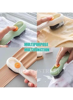 Generic Plastic Soap Dispensing Cleaning Brush With Handle | Scrubbing Reusable Washing Shoe Brush For Shoes Clothes Cleaning  - Image 5