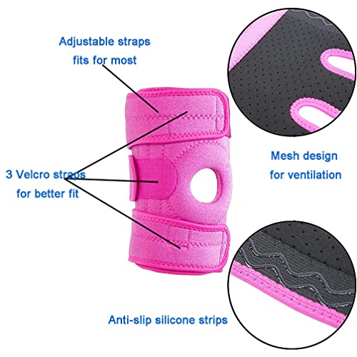 Luwint Kids Youth Neoprene Knee Brace, Open Patella Stabilizer with Adjustable Straps Knee Pads Support for Arthritis, ACL, Relieves Pain, Basketball, Sports, 1 Piece - Image 4