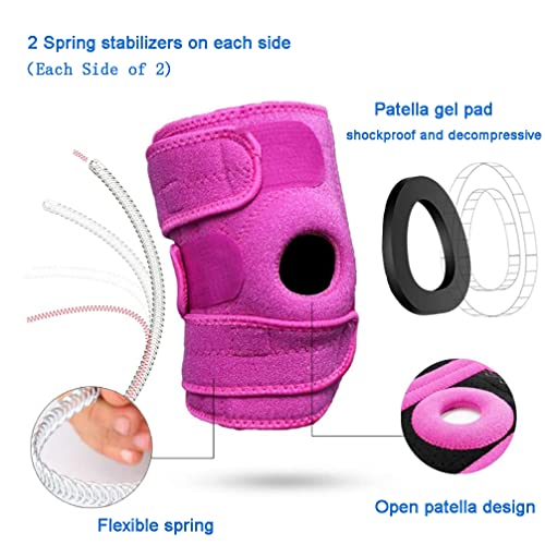 Luwint Kids Youth Neoprene Knee Brace, Open Patella Stabilizer with Adjustable Straps Knee Pads Support for Arthritis, ACL, Relieves Pain, Basketball, Sports, 1 Piece - Image 3
