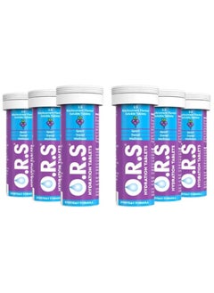 O.R.S O.R.S Hydration Tablets with Electrolytes Vegan Soluble Hydration Tablets with Natural Blackcurrant Flavour, 48 Tablets (Pack of 4 x 12)  - Image 1