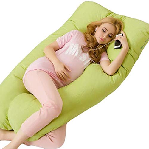 Snoozy SNOOZY Ultra Soft U Shaped Pregnancy Body PillowMaternity Pillow for Pregnant Women with Removable Cover ZipFluroscent Green 