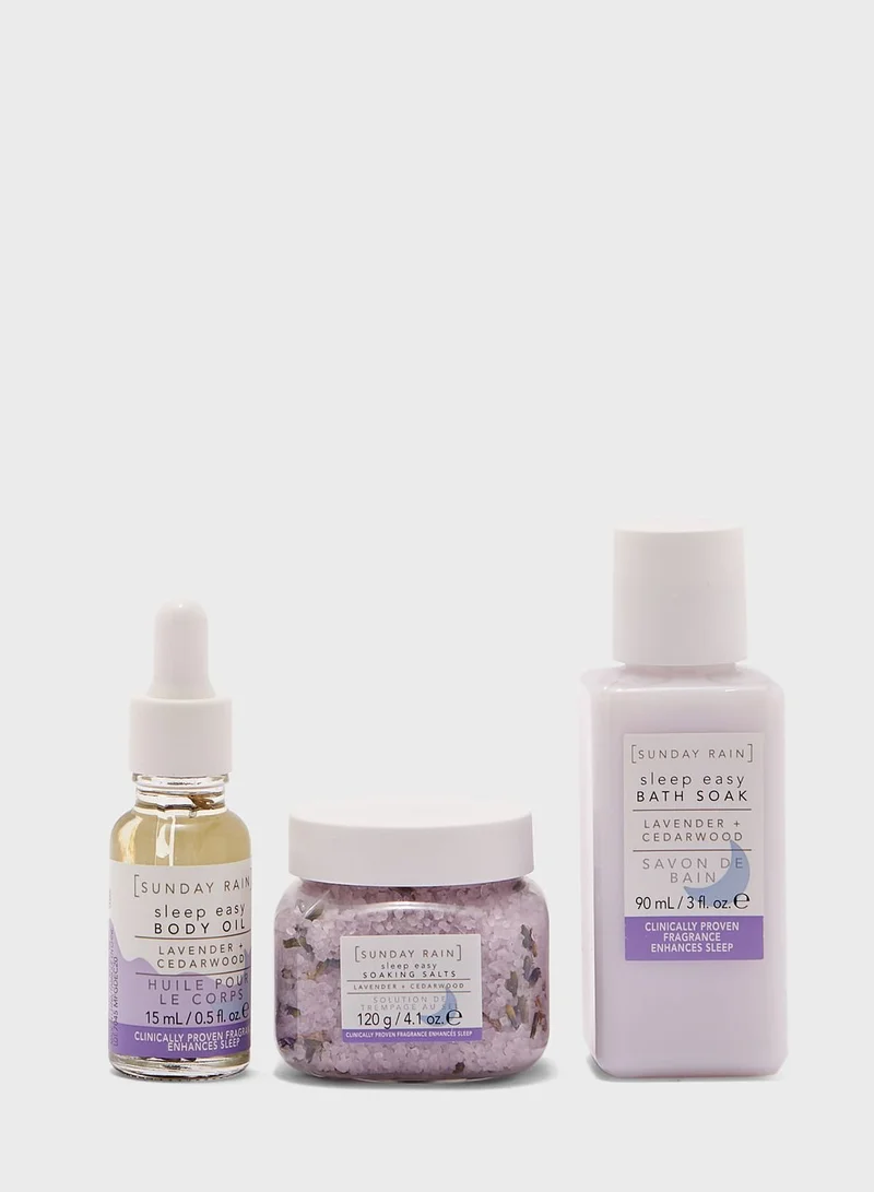 صنداي رين مجموعة سليب ايزي سويت دريمز (منقوع استحمام واملاح وزيت جسم)