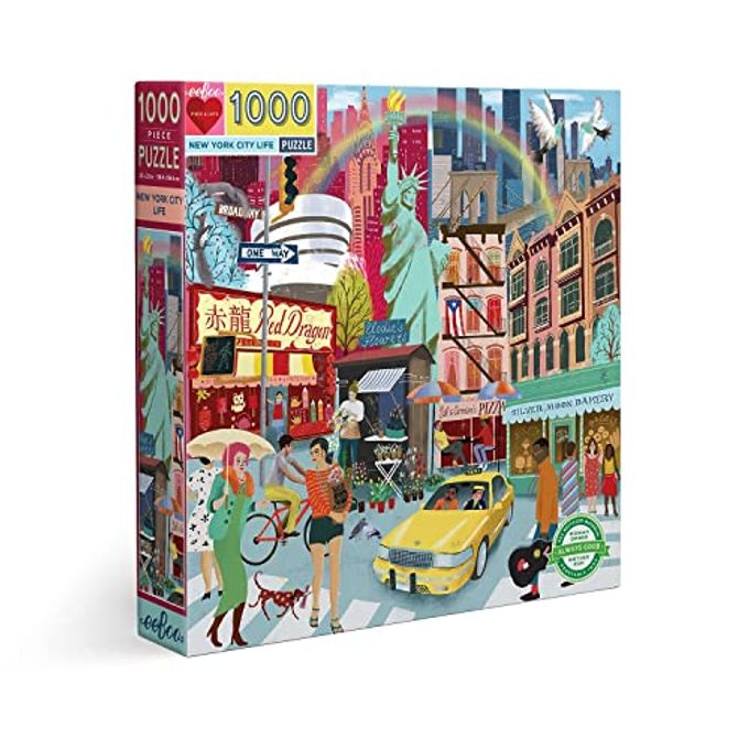 eeboo : Piece and Love New York Life 1000-piece square adult Jigsaw Puzzle, High Quality Jigsaw Puzzle for Adults and Families, Includes Glossy, Sturdy Pieces and Minimal Puzzle Dust - Image 4