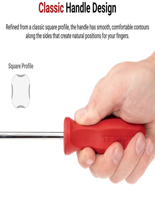 تيكتون طقم مفكات براغي TEKTON بمقبض طويل وصلب، 6 قطع (رقم 1-3، 3/16-5/16 بوصة) | DRV42025 | صُنع في الولايات المتحدة الأمريكية - Image 3