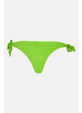 Lefties Women Solid Bikini Bottom, Green  - Image 3