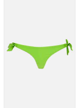 Lefties Women Solid Bikini Bottom, Green  - Image 2