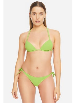 Lefties Women Solid Bikini Bottom, Green  - Image 1