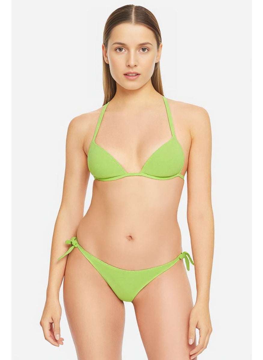 Lefties Women Solid Bikini Bottom, Green  - Image 1