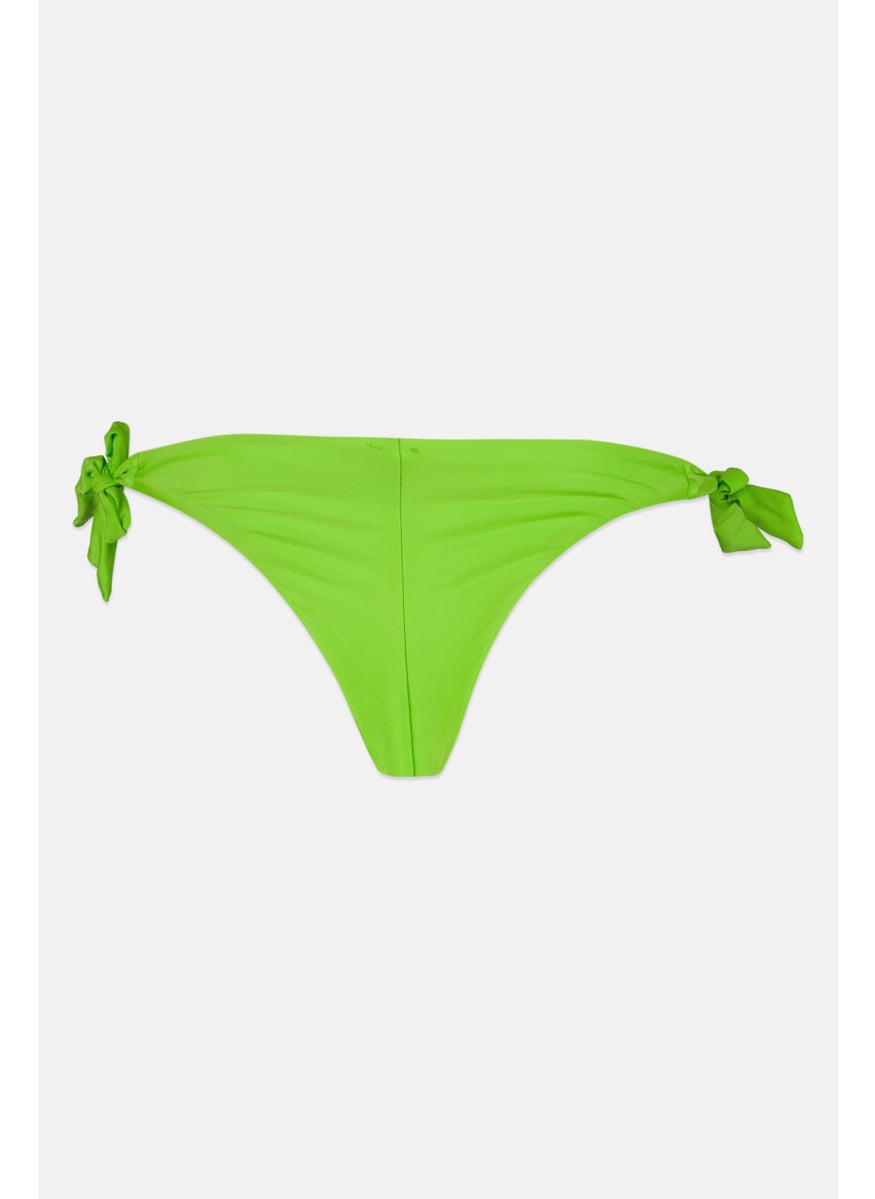 Lefties Women Solid Bikini Bottom, Green  - Image 3