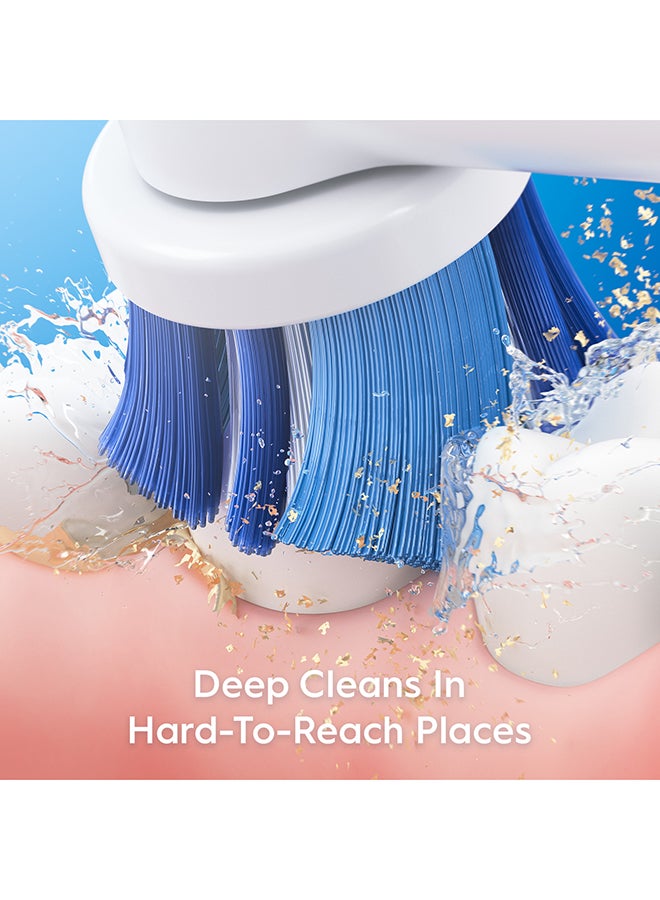 أورال بي فرشاة أسنان كهربائية ببطارية ومؤقت دقيقتين، تزيل البلاك بعمق بين الأسنان، مقبض مريح مطاطي، تنظيف ثنائي الأبعاد متنوع - Image 5