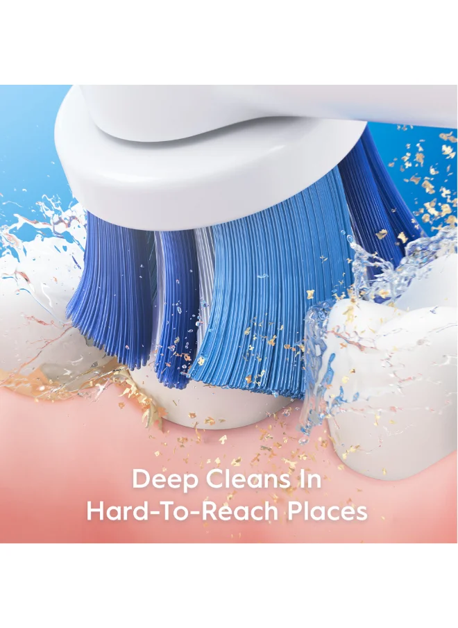 Oral-B Battery Powered Toothbrush 2 Minutes Timer, Remove Plaque With Deeper Reach Between Teeth, Soft Rubberized Ergonomic Handle 2D Cleaning Assorted