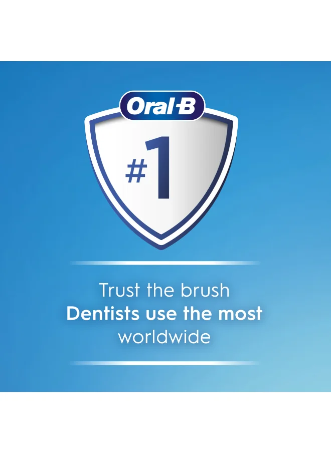 Oral-B Battery Powered Toothbrush 2 Minutes Timer, Remove Plaque With Deeper Reach Between Teeth, Soft Rubberized Ergonomic Handle 2D Cleaning Assorted